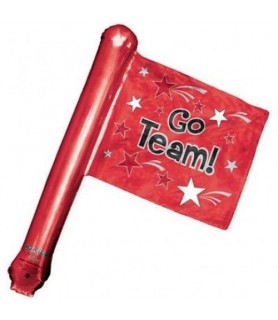 Red 'Go Team' Inflatable Foil Flag (1ct)