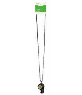Football Plastic Whistle Necklace / Favor (1ct)