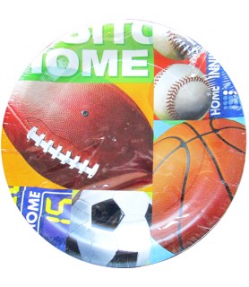 Sports 'Home Team' Small Paper Plates (8ct)