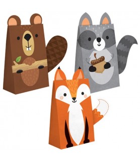 Forest Fox 'Wild One' Paper Favor Bags (8ct)