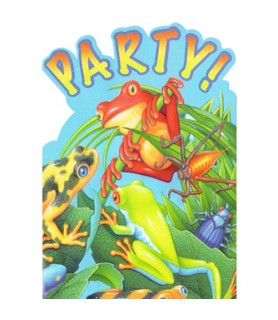 Frogs and Lizards Invitations w/ Envelopes (8ct)