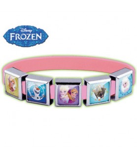 5-Charm Frozen ROXO Bracelet (Size Small, Pink Glow Band)
