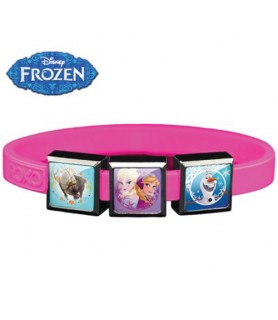 3-Charm Frozen ROXO Bracelet (Size Small, Pink Band)