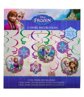 Frozen Hanging Swirl Decorations (12pc)