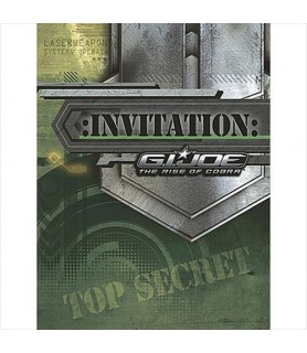G.I. Joe 'Rise of Cobra' Top Secret Invitations and Thank You Notes w/ Envelopes (8ct ea.)