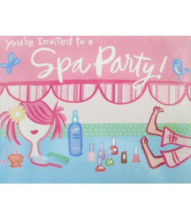 Spa Party Invitations w/ Envelopes (8ct)