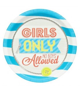 Girls Only Party Large Paper Plates (8ct)
