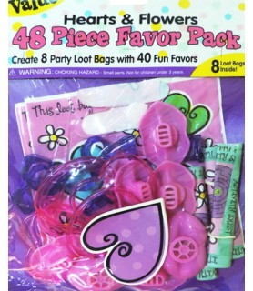 Hearts and Flowers Favor Pack (48pc)