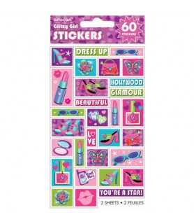 Glitzy Girl Stickers (2 sheets)