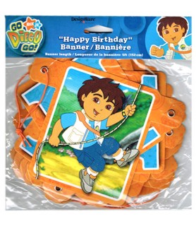 Go Diego Go! Happy Birthday Party Banner (1ct)
