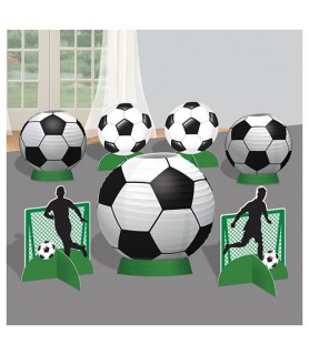 Soccer 'Goal Getter' Deluxe Paper Lantern Table Decorating Kit (7pc)