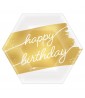 Birthday 'Golden Age' Small Hexagon Metallic Paper Plates (8ct)