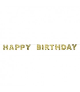 Birthday 'Golden Age' Foil Fringe Letter Banner (1ct)