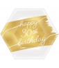 Birthday 'Golden Age' Small 30th Birthday Hexagon Metallic Paper Plates (8ct)