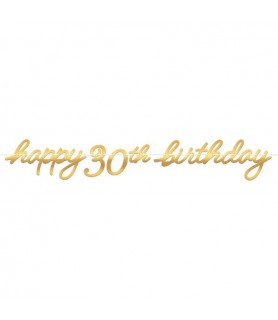 Birthday 'Golden Age' 30th Birthday Foil Banner (1ct)