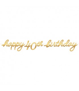 Birthday 'Golden Age' 40th Birthday Foil Banner (1ct)