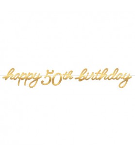 Birthday 'Golden Age' 50th Birthday Foil Banner (1ct)