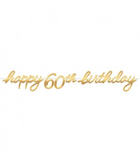 Birthday 'Golden Age' 60th Birthday Foil Banner (1ct)