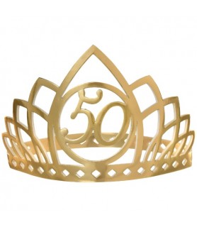 Birthday 'Golden Age' 50th Birthday Foil and Foam Crown (1ct)