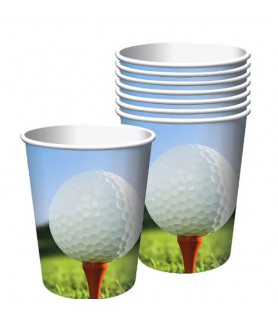 Golf 'Sports Fanatic' 9oz Paper Cups (8ct)