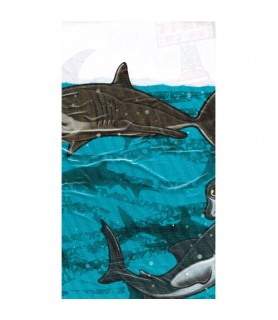 Summer Shark Plastic Table Cover (1ct)