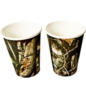 Hunting and Fishing 'Camo' 12oz Paper Cups (8ct)