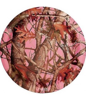 Hunting and Fishing 'Pink Camo' Large Paper Plates (8ct)