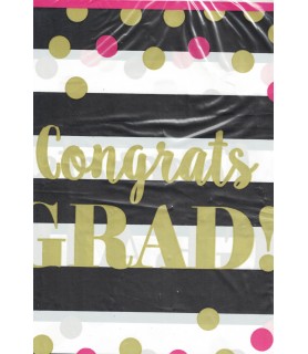 Graduation 'Gold Confetti' Plastic Tablecover (1ct)