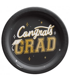 Graduation 'The Best Is Yet To Come' Small Metallic Paper Plates (8ct)