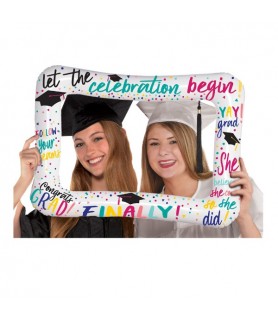 Graduation 'Yay Grad!' Foil Mylar Inflatable Frame (1ct)