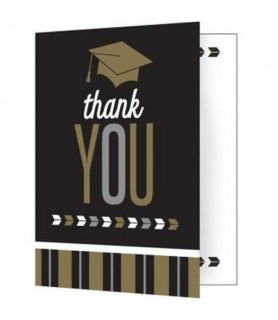 Graduation 'Glitzy Grad' Thank You Notes with Envelopes (8ct)