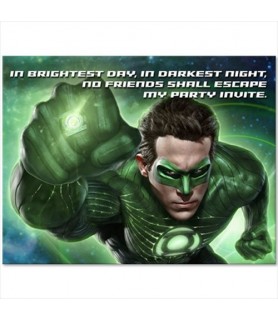 Green Lantern Invitations w/ Env. (8ct)