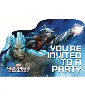 Guardians of the Galaxy Cartoon Invitation Set w/ Envelopes (8ct)