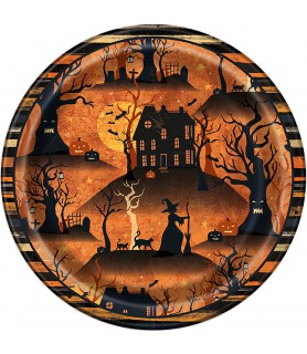Halloween 'Full Moon' Small Paper Plates (8ct)
