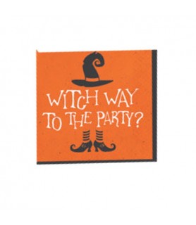 Halloween 'Witch Way To The Party?' Small Napkins (16ct)