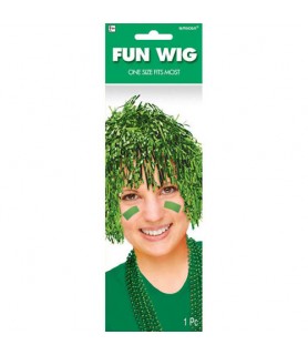 Green Tinsel Fun Wig (1ct)