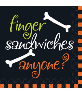 Halloween 'Finger Sandwiches Anyone?' Small Napkins (16ct)