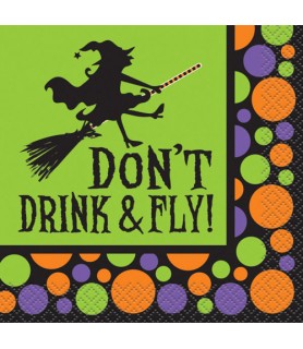 Halloween 'Don't Drink and Fly' Small Napkins (16ct)