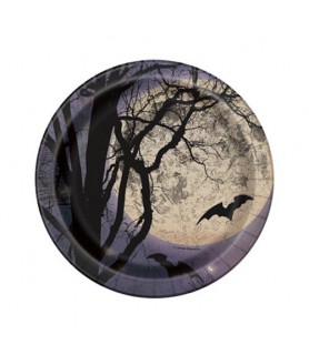 Halloween 'Spooky Night' Small Paper Plates (8ct)