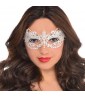 Halloween Adult White Lace Eye Mask (1ct)