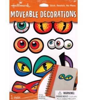 Halloween Eyes Moveable Sticker Decorations (1 sheet)