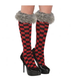 Halloween Little Red Riding Hood Youth Fur-Lined Knee Socks (1 pair)