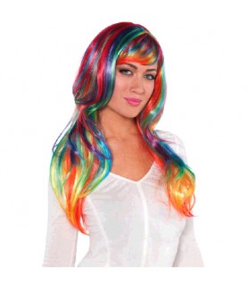 Rainbow Glamorous Wig (1ct)