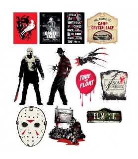 Halloween / Horror Movie Paper Cutout Decorations (12pcs)