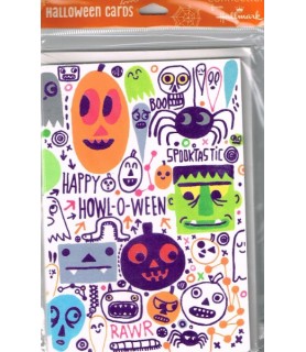 Halloween Foil Greeting Cards w/ Envelopes (6ct)