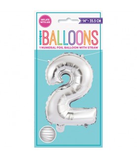 2nd Birthday Silver Foil Mylar Balloon (1ct)