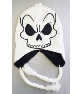 Skull Peruvian Style Hat w/ Tassels (1 size, Child)