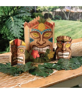Hawaiian Luau 'Vintage Tiki' Table Decorating Kit (3pcs)
