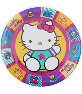 Hello Kitty 'Vintage Blocks' Large Paper Plates (8ct)