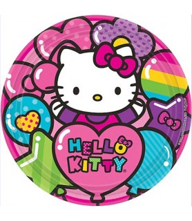 Hello Kitty 'Rainbow' Large Paper Plates (8ct)